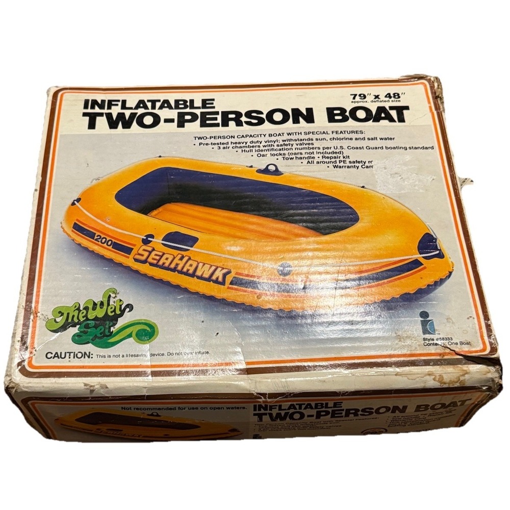 INTEX 1984‎ The Wet Set Two-Person Boat 79" X 48" Seahawk 200 Original Package